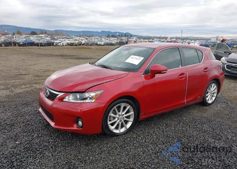 2012 Lexus Ct 200H Premium из США, поврежденный, VIN JTHKD5BH5C2074227